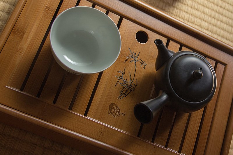 Bamboo tea tray