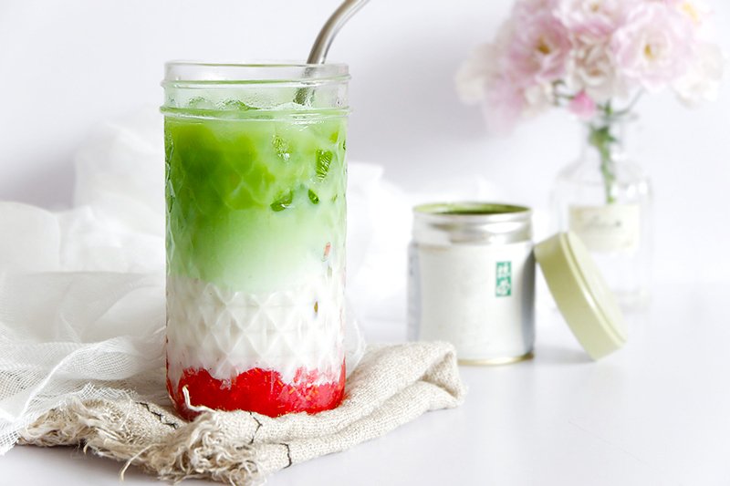 Raspberry Milk Matcha
