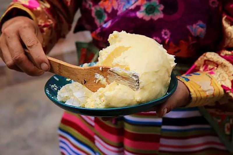 The finished Tibetan yak butter