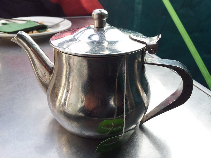 The modern style stainless steel teapots
