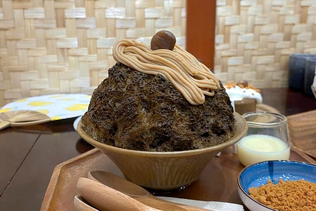 Hojicha shaved ice